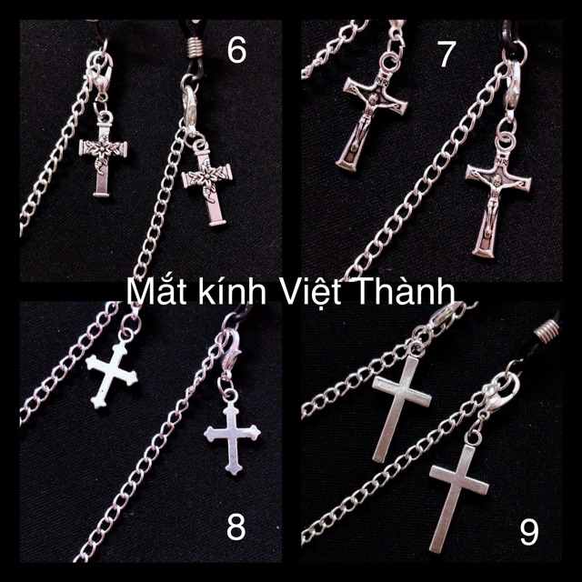Dây đeo kính kim loại có CHARM NHỎ KHÔNG KÈM KÍNH chain đeo khẩu trang dây đep tai nghe Bluetooth