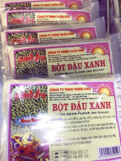 Bột đậu xanh không đường 200g Thiên Ưng .