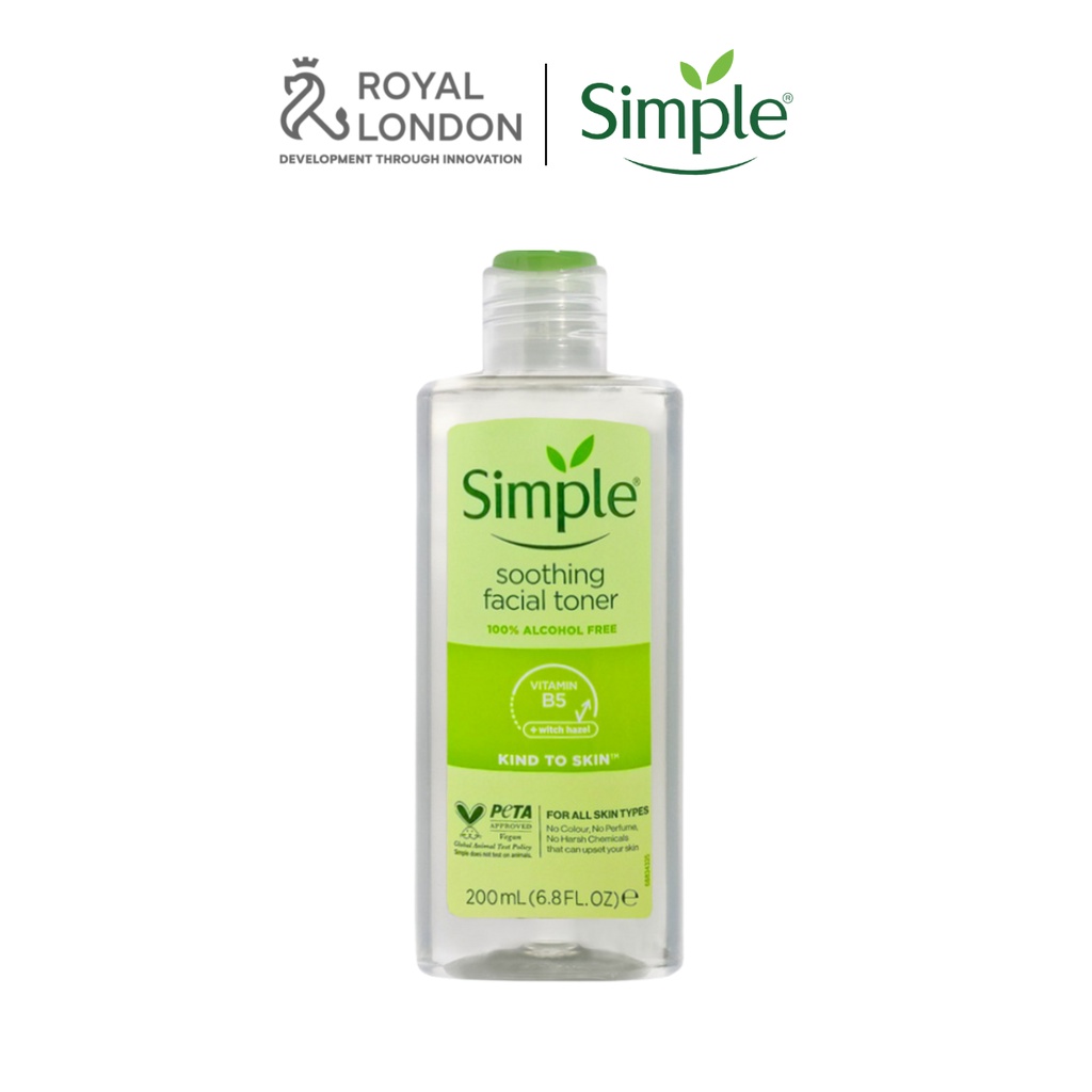 Nước Hoa Hồng Cân Bằng Da Dịu Nhẹ Simple Soothing Facial Toner 200ml