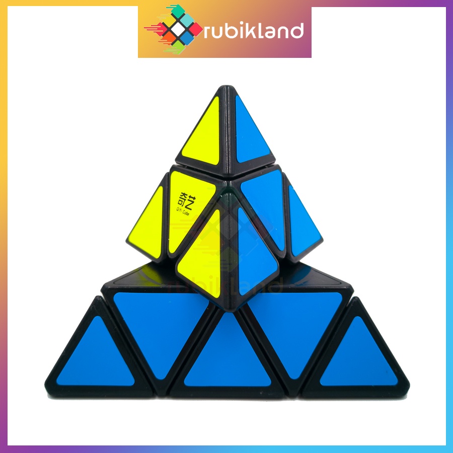 Rubik Pyraminx Viền Đen QiYi QiMing Rubic Tam Giác Biến Thể Kim Tự Tháp Đồ Chơi Trí Tuệ