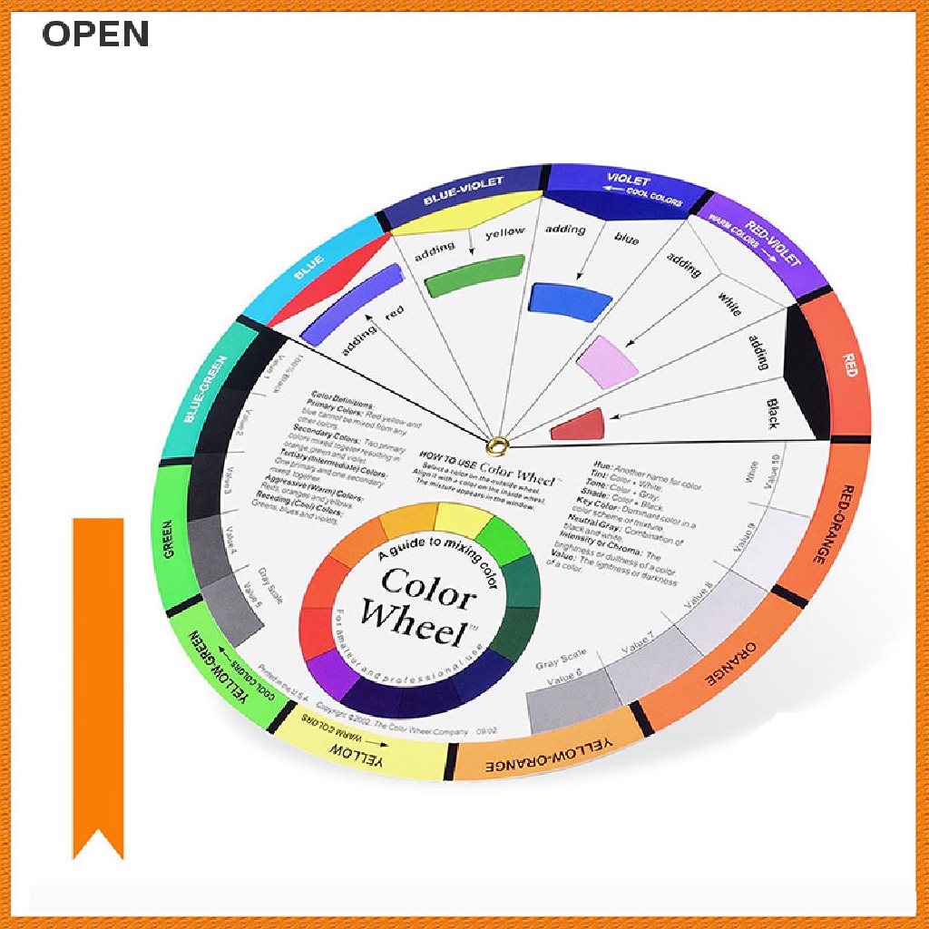 op Professional Paper Card Design Color Mixing Wheel Ink Chart Guidance Round my
