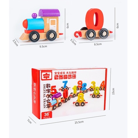 Đồ Chơi Xe Lửa Chở Chữ Số  Loại Lớn Cho Bé Làm Quen Với Số Học Phát Triền Tư Duy Sáng Tạo