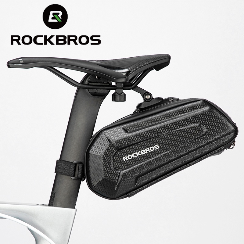 Túi đựng đồ gắn yên xe đạp Rockbros 3d vỏ cứng dây màu bạc chống thấm nước tháo gỡ nhanh