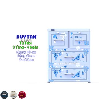 Tủ nhựa duy tân Tabi 3 Tầng-4 Ngăn màu Dương