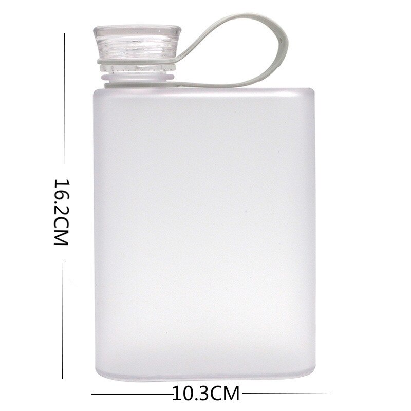 Bình Đựng Nước A5 380ml Bằng Nhựa Nhám Có Vòng Nhẫn Nhỏ Gọn Cho Nam