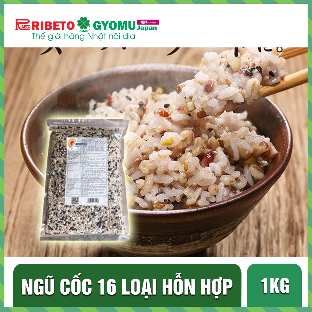 Ngũ cốc 16 loại hỗn hợp - Ngũ cốc nấu cơm, cháo, Gạo ngũ cốc Nhật Bản