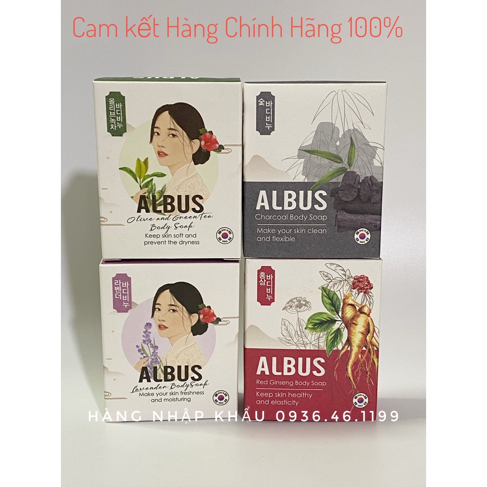 Xà bông tắm Albus Body Soap dưỡng da mềm mịn Hàn quốc 100gr