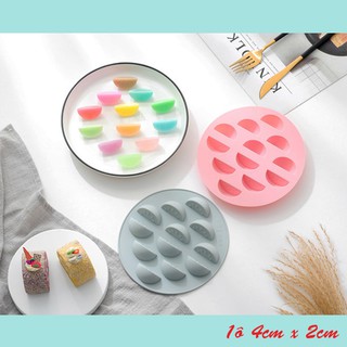 HCM - Khuôn silicon 12 miếng dưa hấu làm pudding, rau câu, socola trang trí