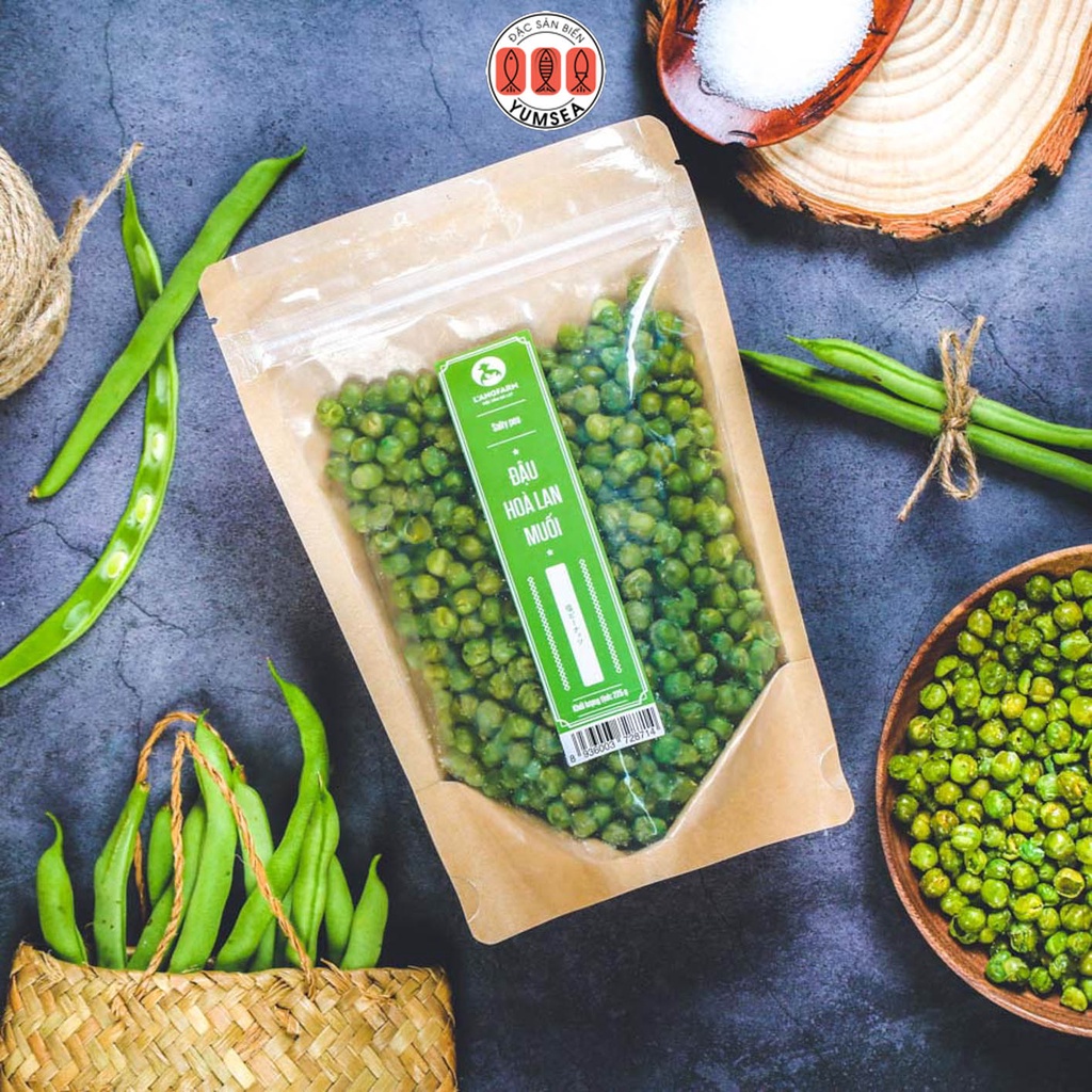 Đậu hoà lan muối L'angfarm, 225g, bịch, mẫu kraft 1 mặt trong