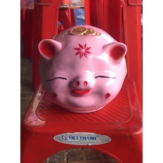 Heo Gốm Dáng Nằm Mắt Cười cực kì dễ thương