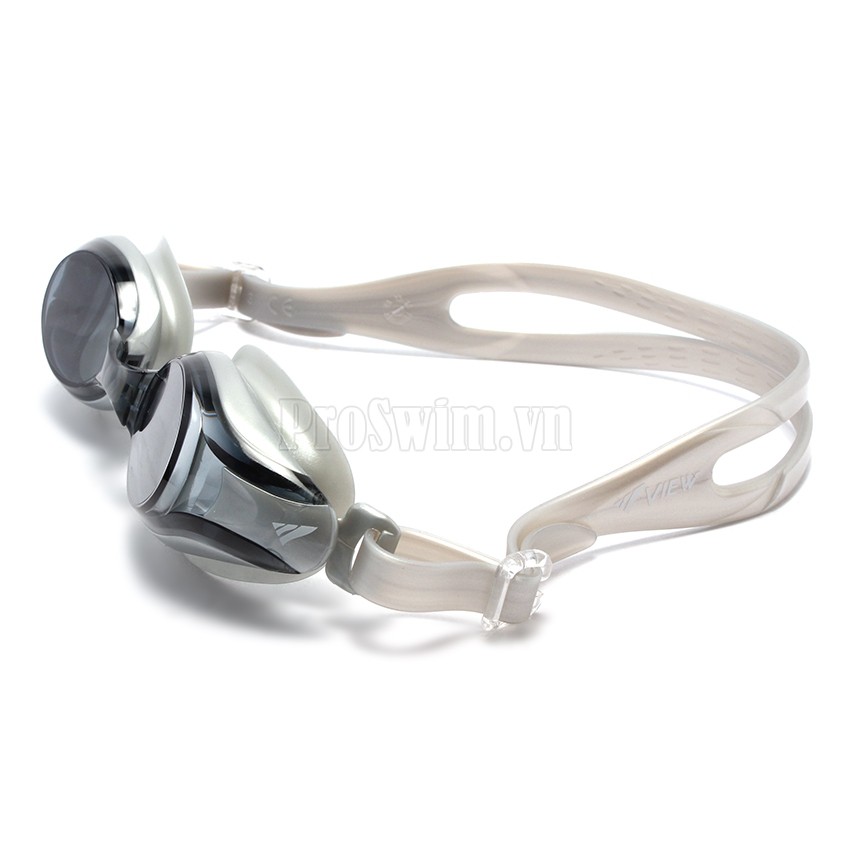 Kính Bơi Cao Cấp VIEW Nhật Bản V500S Đúc Liền Khối Gọng Bạc Mắt Khói Thích Hợp Thiếu Niên Tới Người Lớn