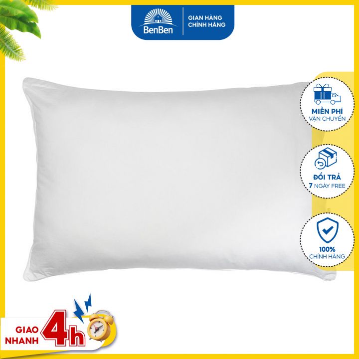 Tặng vỏ gối cotton - Ruột gối ngủ hơi cao cấp 50x70 cm Ben Ben - gối ngủ - goi hoi - gối gòn