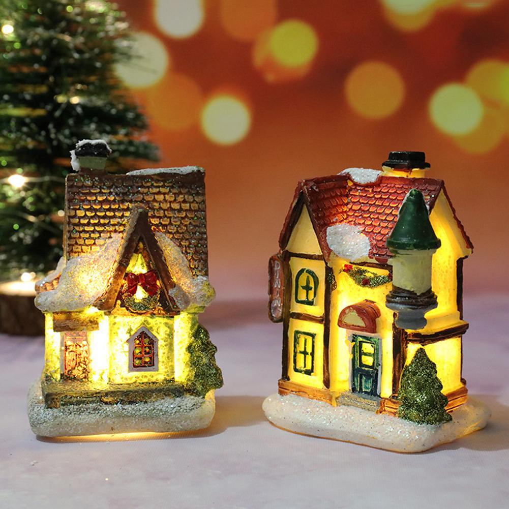 Ngôi Nhà Nhỏ Có Đèn LED Trang Trí Cây Thông Noel E2W3