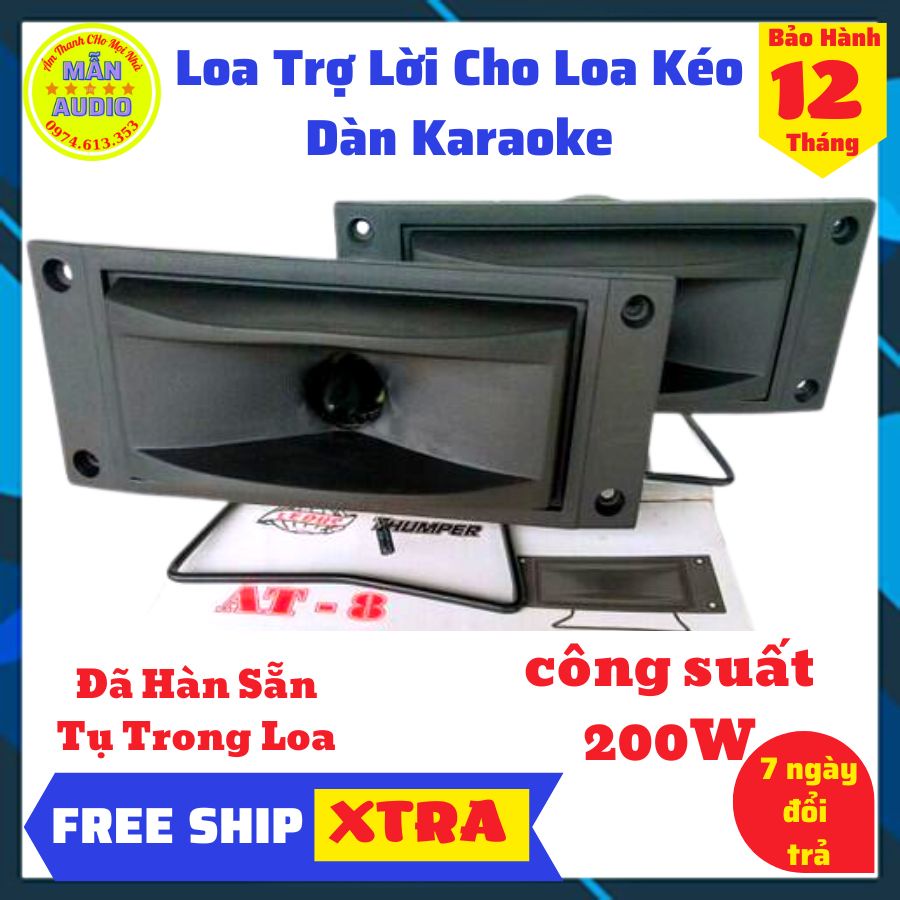 Đôi loa treble rời AT8 chính hãng 200w-loa chép rời karaoke cao cấp tặng tụ xịn