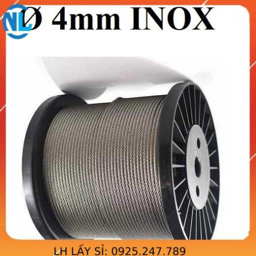 Dây cáp INOX 304 phi 4 [ 4mm ] cáp thép giá sỉ