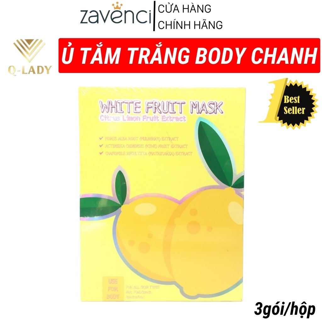 Kem Trắng Da TD9174475 MASK LEMON Ủ Trắng Da Chanh Hàng Chuẩn (3 Gói/Hộp)