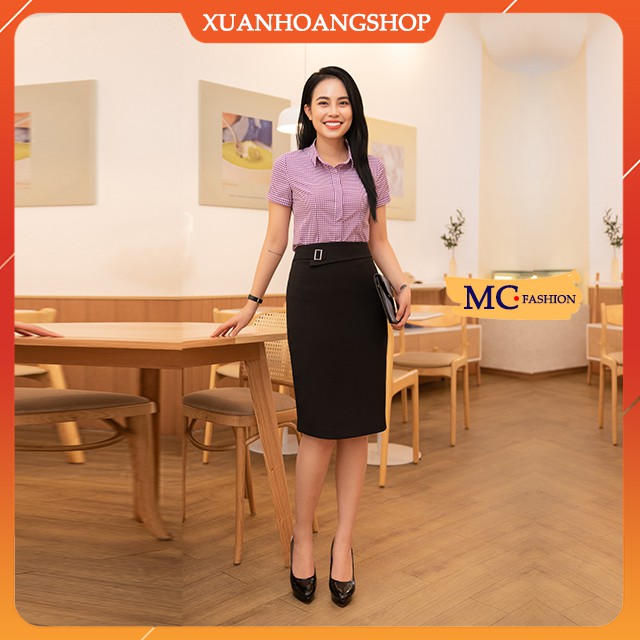 Chân Váy Công Sở Nữ Đẹp, Kiểu Dáng Bút Chì, Dài Qua Gối, Xẻ Tà Sau, Màu Đen, Mc Fashion Cv0466 | BigBuy360 - bigbuy360.vn