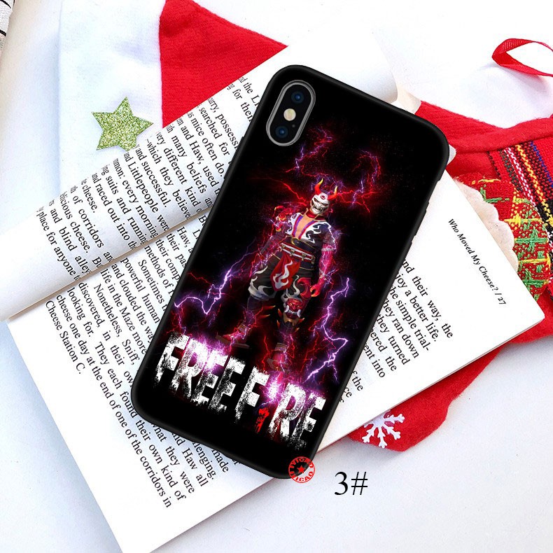 Ốp lưng silicone dẻo hoạ tiết game Garena Free Fire cho iPhone 5 5s 6 6s 7 8 Plus XS Max XR 10 X
