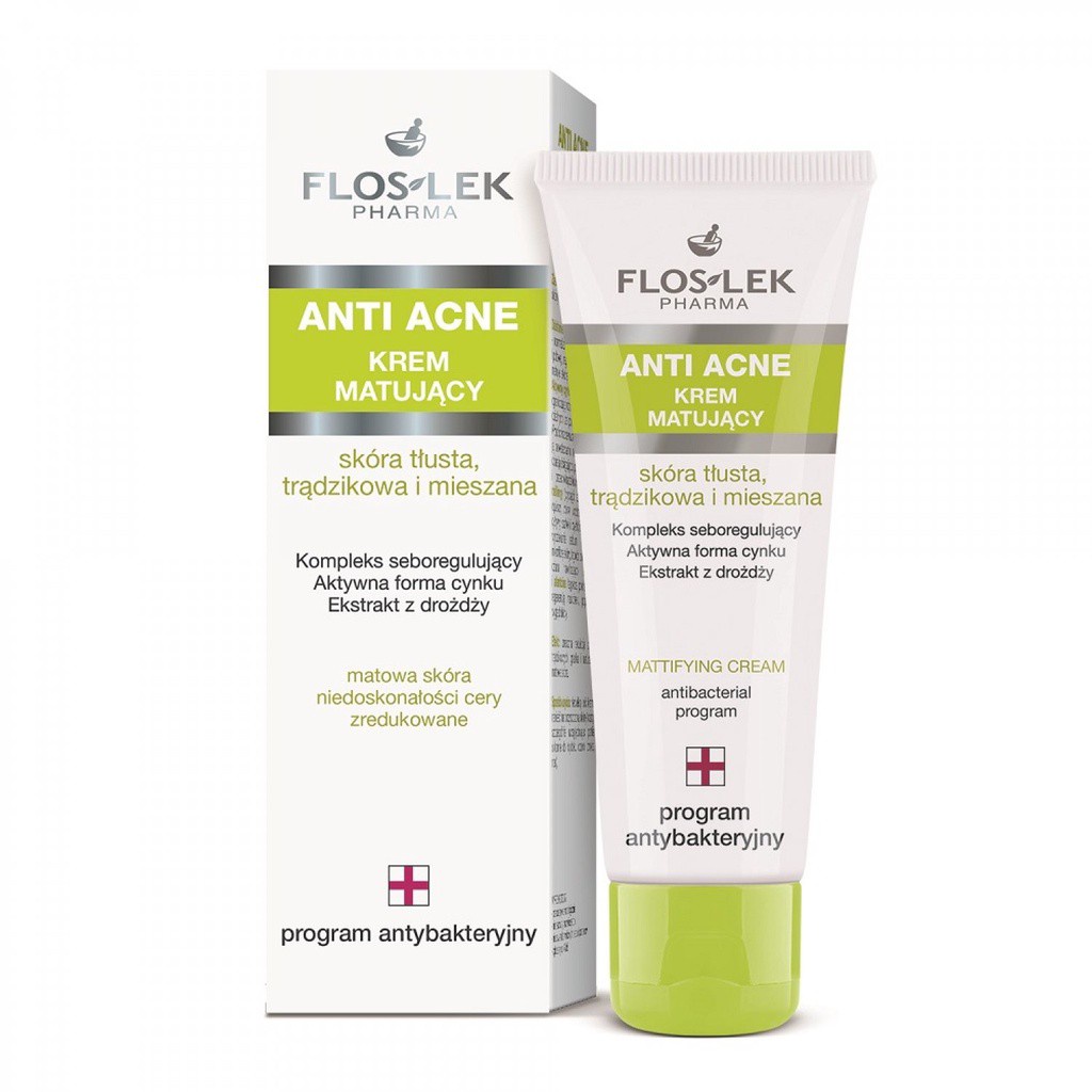 [NHẬP KHẨU] Kem kiểm soát dầu và điều tiết nhờn Floslek Anti Acne Mattifying Cream 50ml