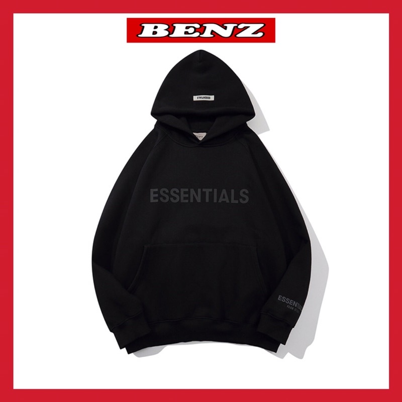 (⚡Hàng S.C⚡️) Áo nỉ hoodie ESSENTIALS nam nữ fom rộng unisex chất nỉ bông mềm mịn không xù lông hình in cao su nổi SC 11