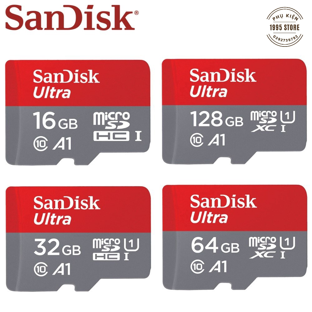 Thẻ nhớ sandisk 64GB /32Gb/16GB/8GB dùng điện thoại, máy ảnh - Thẻ nhớ tốc độ cao Class 10 Ultra  667x 100MB/s