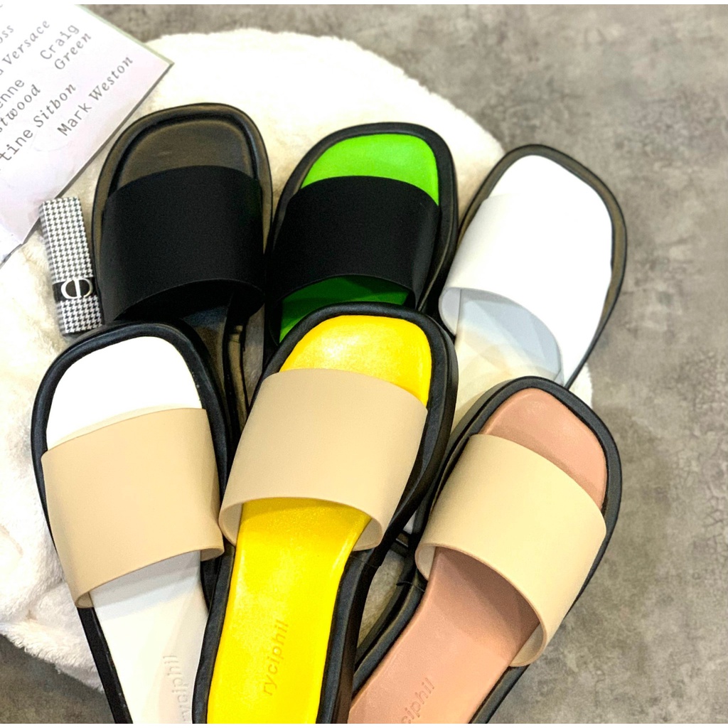 DÉP QUAI NGANG NỮ BÁNH MÌ CAO 3CM PHỐI NHIỀU MÀU HOT TREND TRINH LÊ SHOP TL13