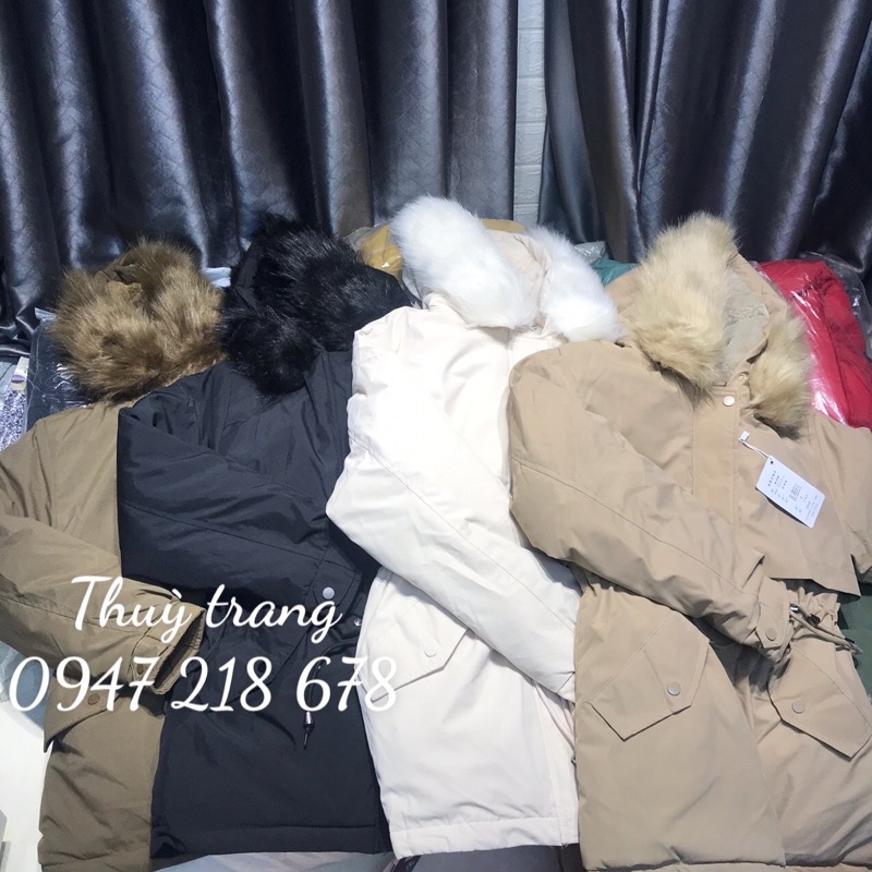ÁO PHAO - Parka nữ MŨ LÔNG DÁNG HÀN MẪU MỚI NHẤT 2024 ,CHUẨN HÀNG QUẢNG CHÂU.