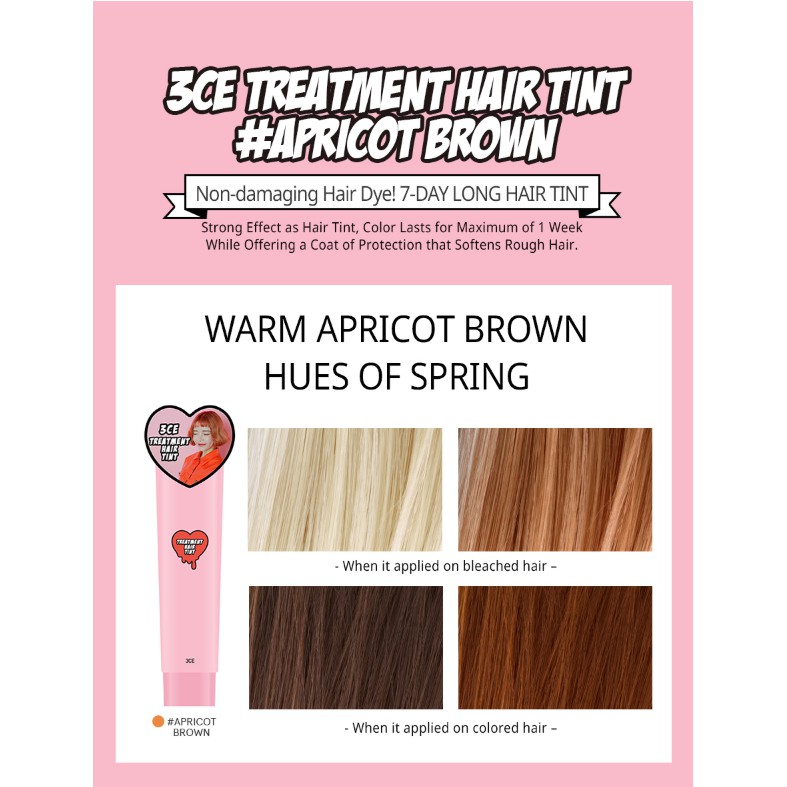 THUỐC NHUỘM TÓC 7 NGÀY [3CE] TREATMENT HAIR TINT