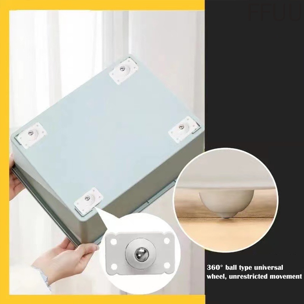 Set 4 bánh xe lăn xoay 360 độ thông dụng cho hộp đựng đồ dùng