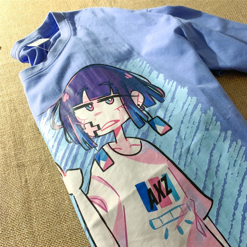 Áo Thun Ngắn Tay In Họa Tiết Retro Cá Tính Theo Phong Cách Đường Phố