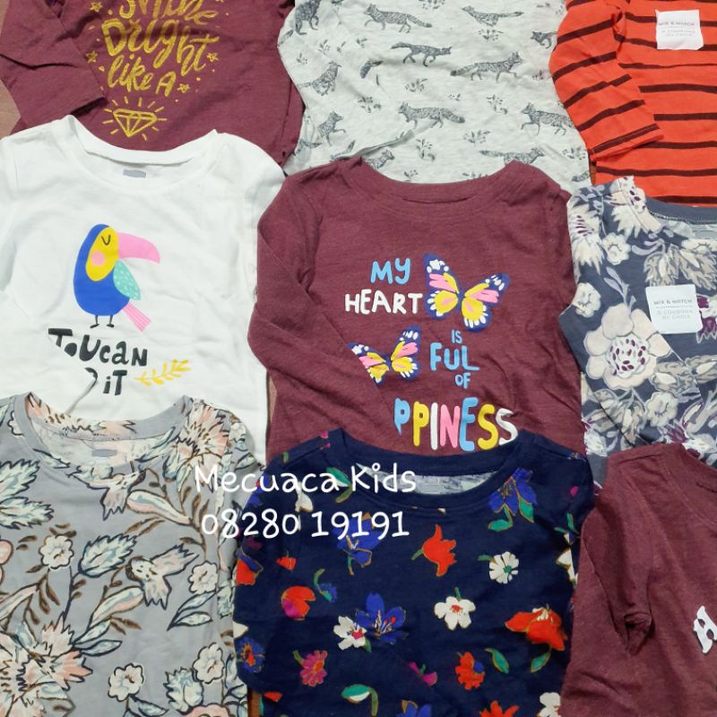 Áo dài tay cotton cho bé/bé gái o.navy xuất dư xịn