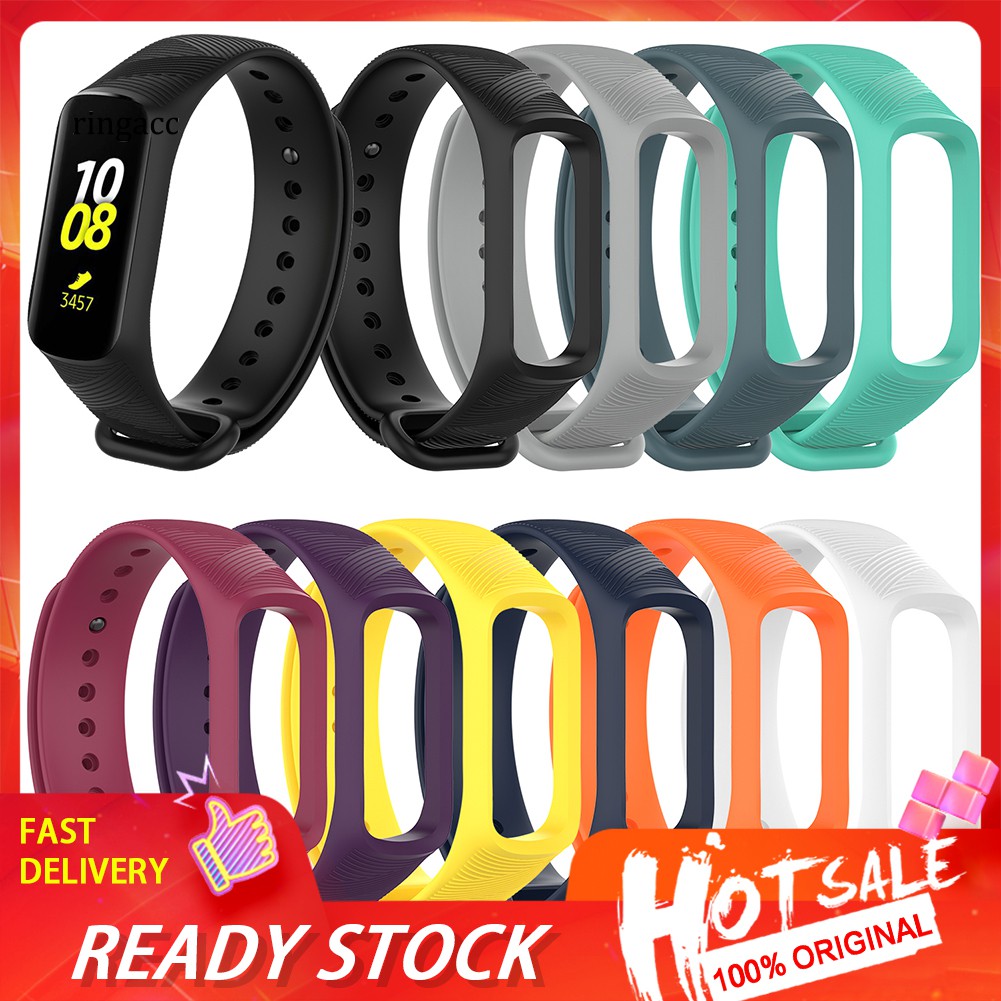 Dây Đeo Thay Thế Chất Liệu Silicon Màu Trơn Cho Samsung Galaxy Fit-E R375