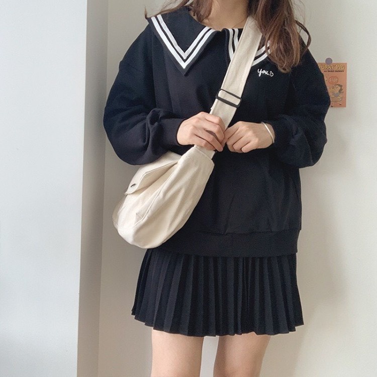 Túi tote giá rẻ vải canvas mềm đeo chéo đi hoc unisex phong cách ulzzang