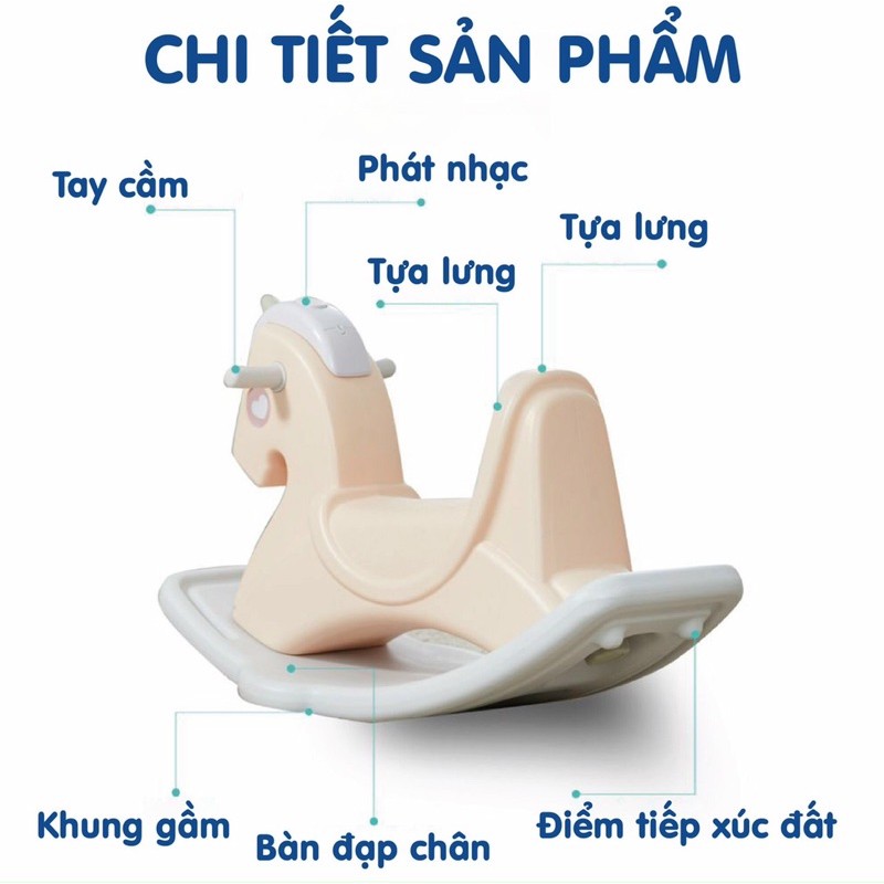 Ngựa bập bênh holla chính hãng an toàn cho bé