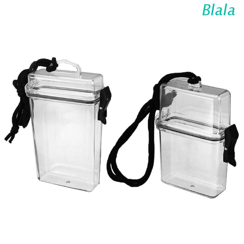 Hộp Nhựa Trong Suốt Đựng Thuốc Lá / Son Môi / Thẻ Có Dây Đeo Cổ Chống Thấm Nước Tiện Lợi