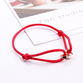 Lắc Tay Chỉ Đỏ May Mắn Titan Ko Đen TT 1815