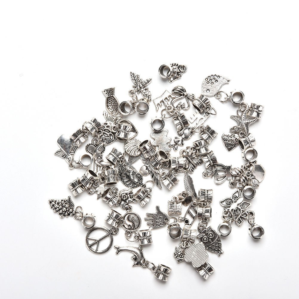 Set 40 Hạt Bạc Tây Tạng Châu Âu