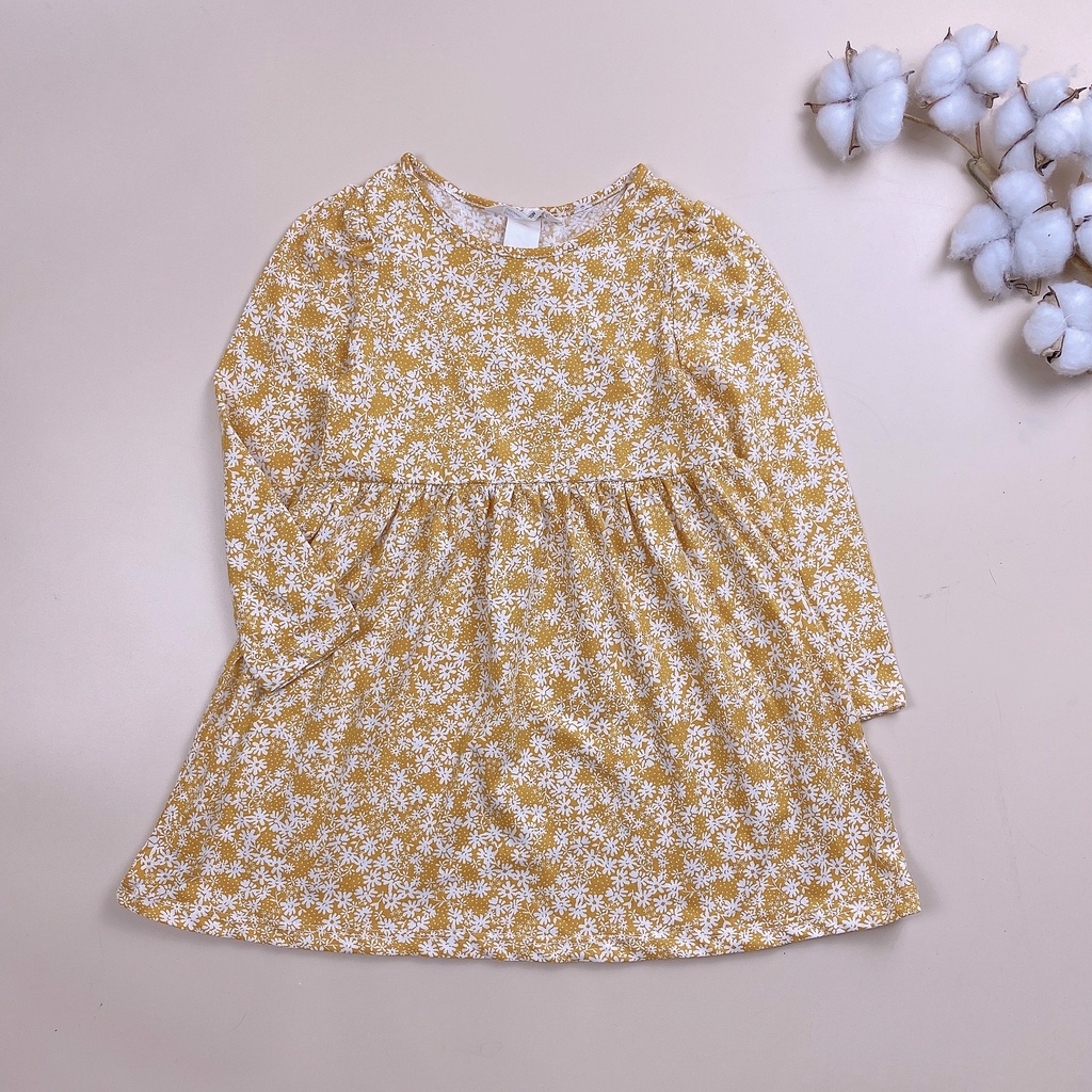 Váy cotton HM dài tay 3 hình BG 2 - 10y