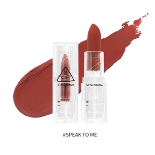 Son 3CE vỏ trong suốt màu Speak To Me tông Đỏ Nâu Trầm , Son 3CE hot hit