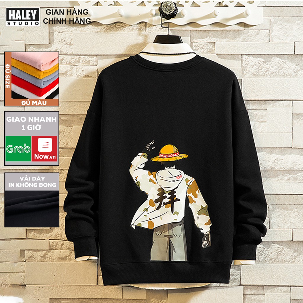 Áo Sweater vua hải tặc luffy Nam Nữ Unisex phong cách Hàn Quốc mã HD65 Chất nỉ đẹp ấm - Tặng vòng xinh