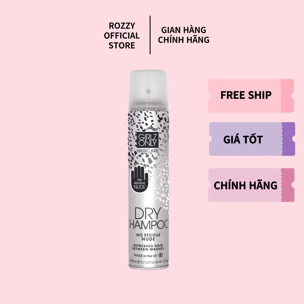 Dầu Gội Khô Girlz Only No Residue Nude 200ml
