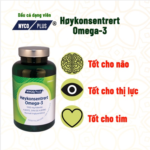 Dầu cá Hoykonsentrert Omega 3 1000mg Nycoplus nội địa Nauy