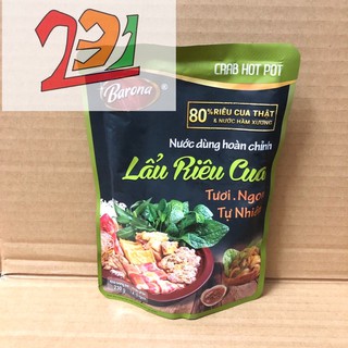 [230g]Túi Sốt Nước Dùng Hoàn Chỉnh Lẩu Riêu Cua Barona