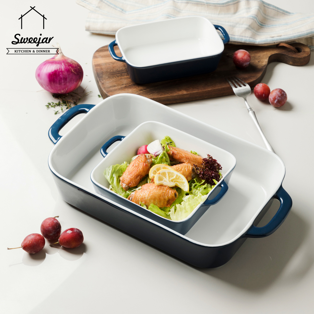 SWEEJAR 3 Khay nướng làm từ gốm chống dính an toàn cho lò vi sóng