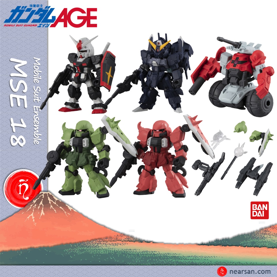 Gundam Mobile Suit Ensemble 18 Mô Hình Lắp Ráp BANDAI Robot Mini Chibi [Full Set]