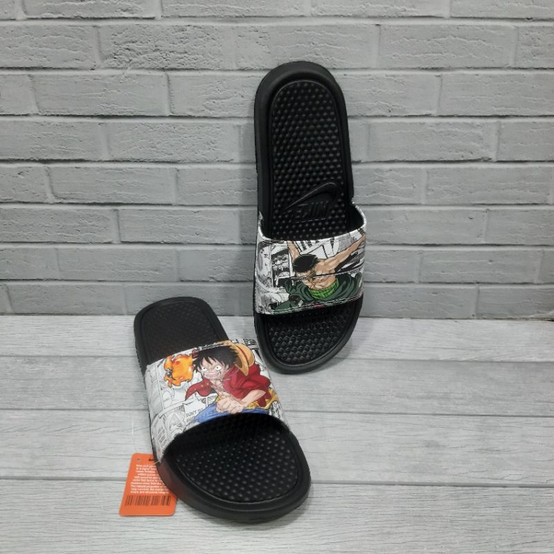 Dép Xăng Đan Nike Benassi Swoosh X One Piece Cá Tính Cho Nam Size 39-44