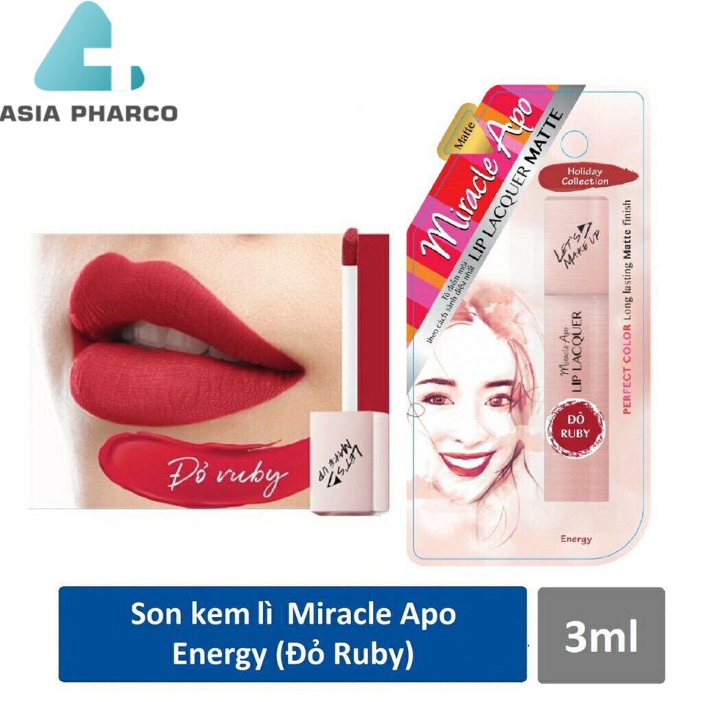 Son kem lì Miracle Apo Lip Lacquer Matte Holiday Collection 3ml (bao bì mới)