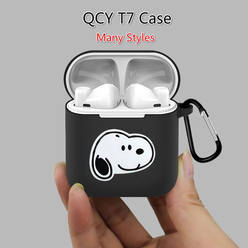 Vỏ bảo vệ hộp sạc tai nghe làm từ Silicone Tpu họa tiết hoạt hình Qcy T7