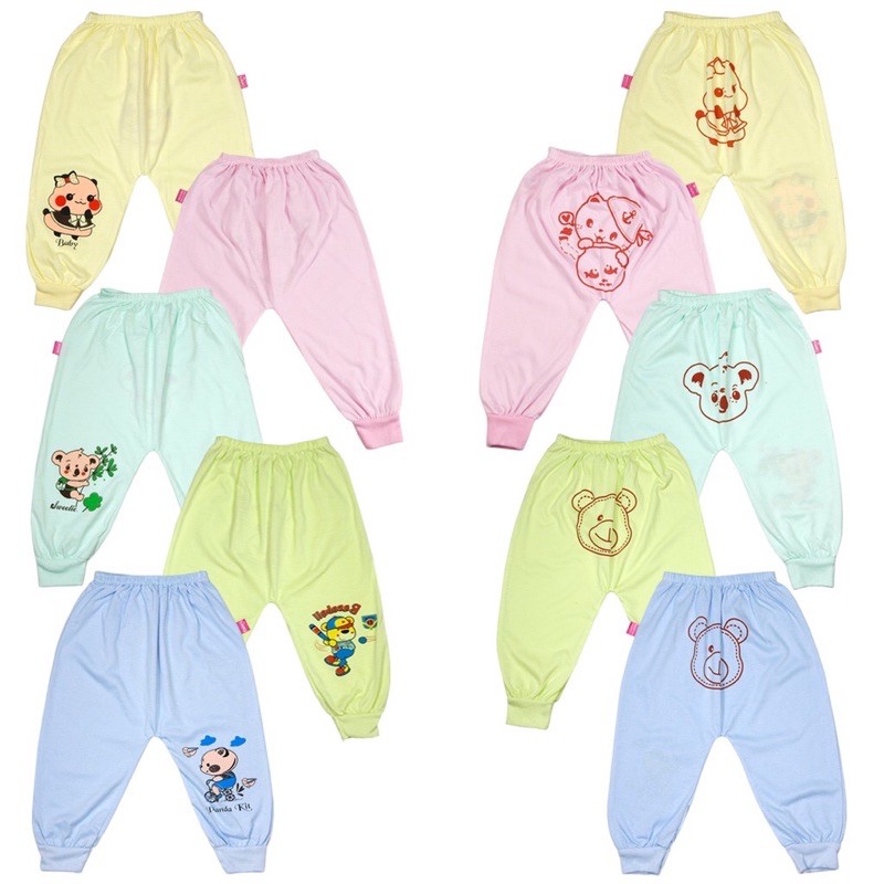 Set 10 quần dài cotton ống bo loại đẹp cho bé 3-11kg