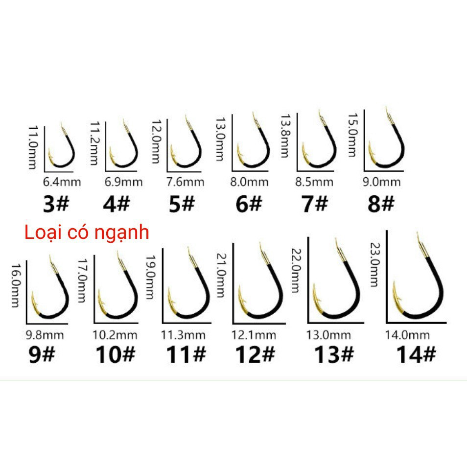 lưỡi câu cá CJ - SEI KO có ngạnh chất liệu hợp kim